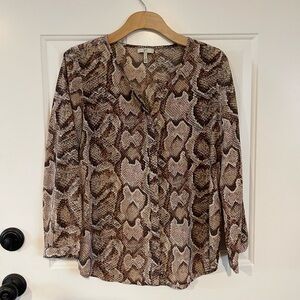 JOIE Silk snake print top size small